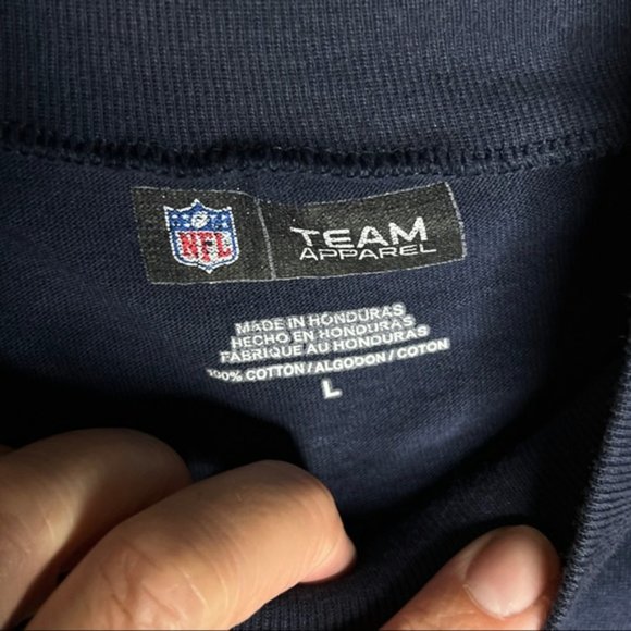 Denver Broncos T Shirt Mens Large Blue NFL Team Apparel Long Sleeve Football Tee - Picture 3 of 5